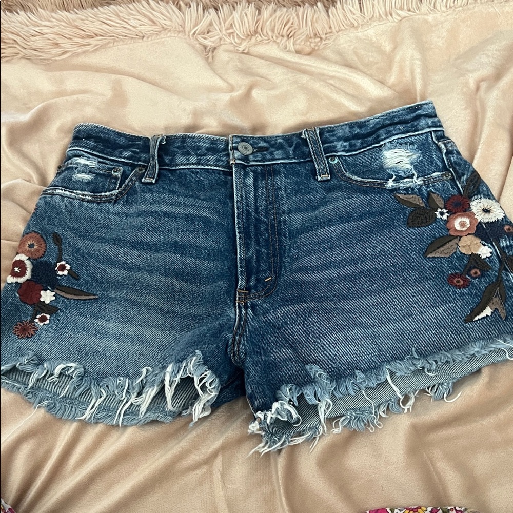 Embroidered Denim Women Shorts